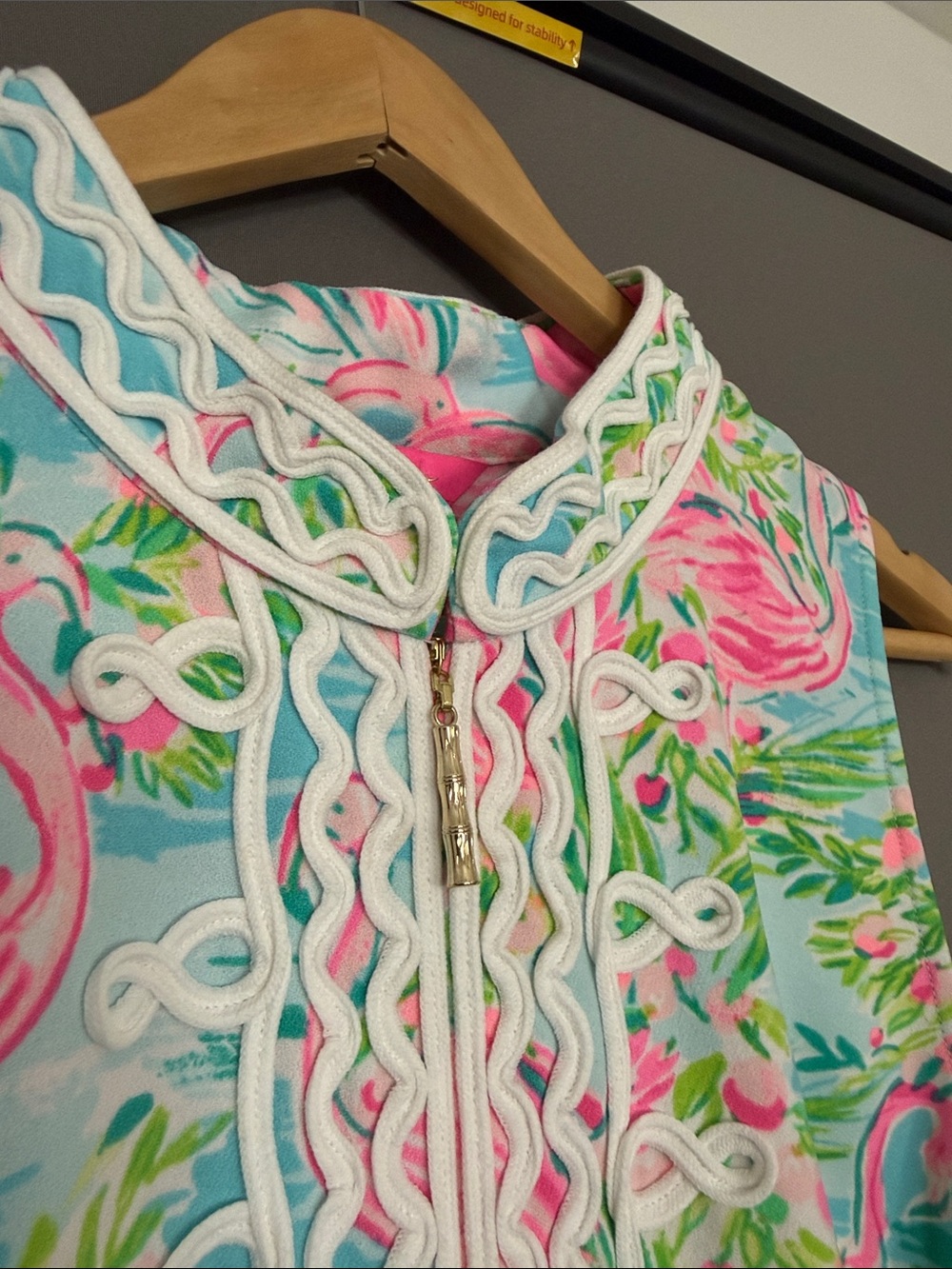 Lilly Pulitzer Jane Shift Dress Floridita Flamingo Print Sleeveless Womens 16 - Picture 3 of 8